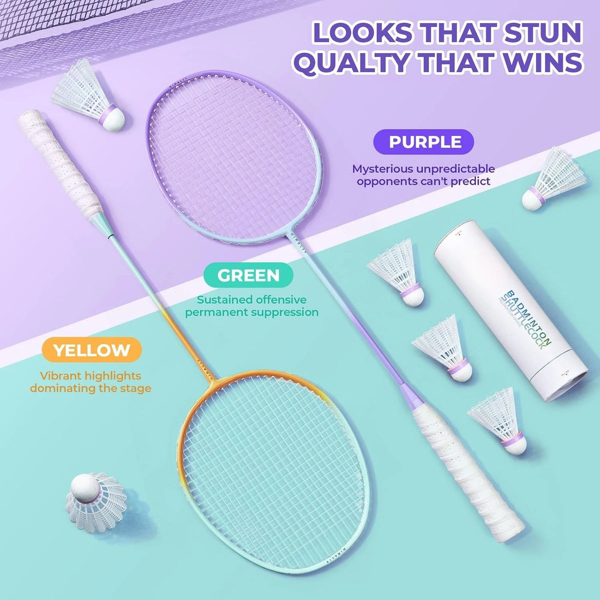 2/4 Pieces Badminton Racket Set With 6/12 Shuttlecocks And Portable Carry Bag Complete Outdoor Sports Kit For Backyard Leisure Family Games Adult Beginner Training Campus PE Class Lawn Team Entertainment Activities