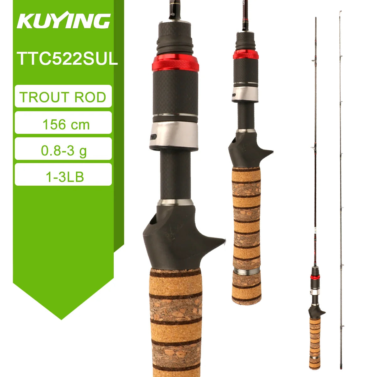 Kuying Teton Carbon Fishing Rod for Spinning and Casting