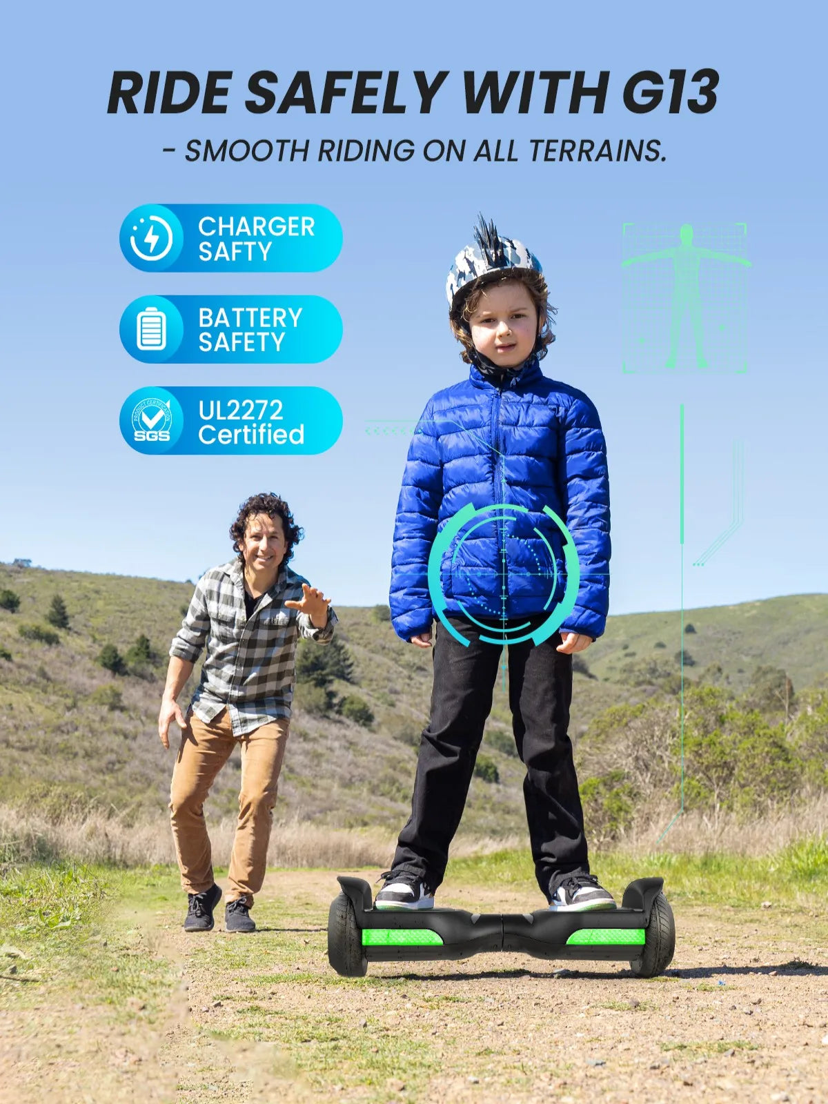 Gyroor Kids 6.5 Inch Bluetooth Self Balancing Hoverboard