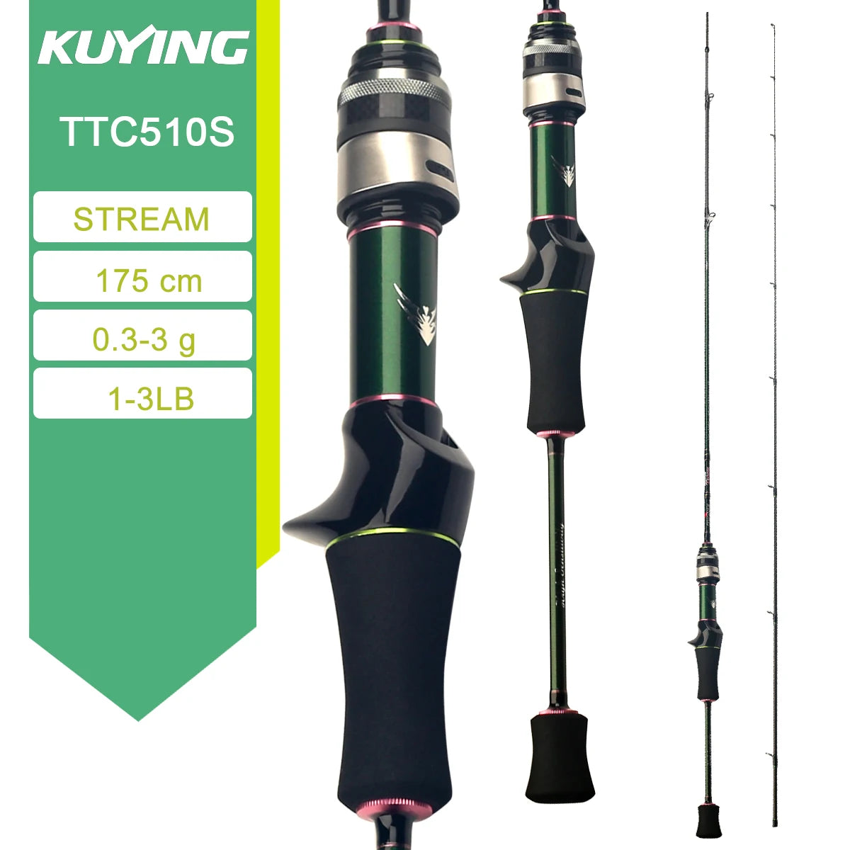 Kuying Teton Carbon Fishing Rod for Spinning and Casting