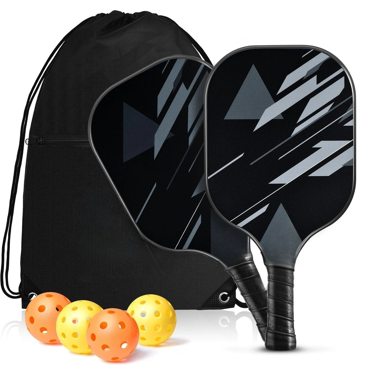 2 Pack 4 Pack USAPA Approved Fiberglass Pickleball Paddles Set With Polypropylene Honeycomb Core Lightweight Rackets Equipped With Pickleball Balls And Storage Carry Bag For Beginners Men Women Indoor Outdoor Court Training R