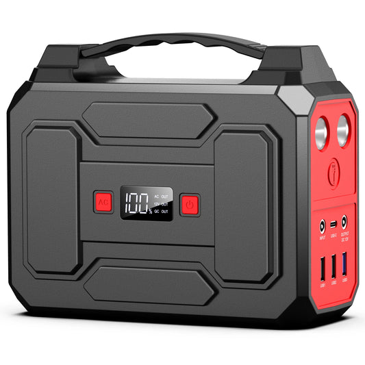 Portable Power Station Solar Generator With AC USB Outputs