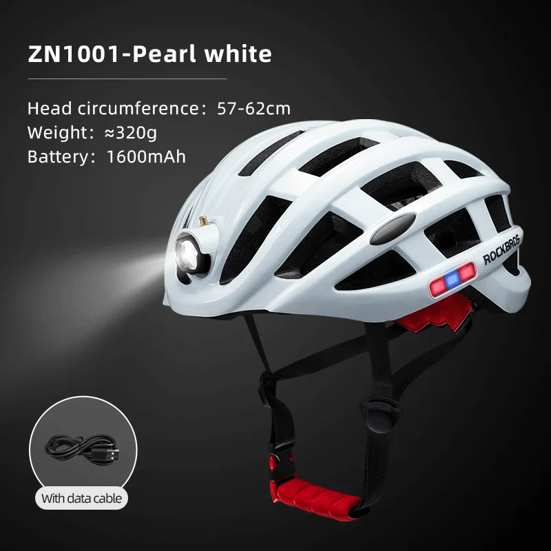 ROCKBROS Ultralight USB Cycling Helmet With Headlamp