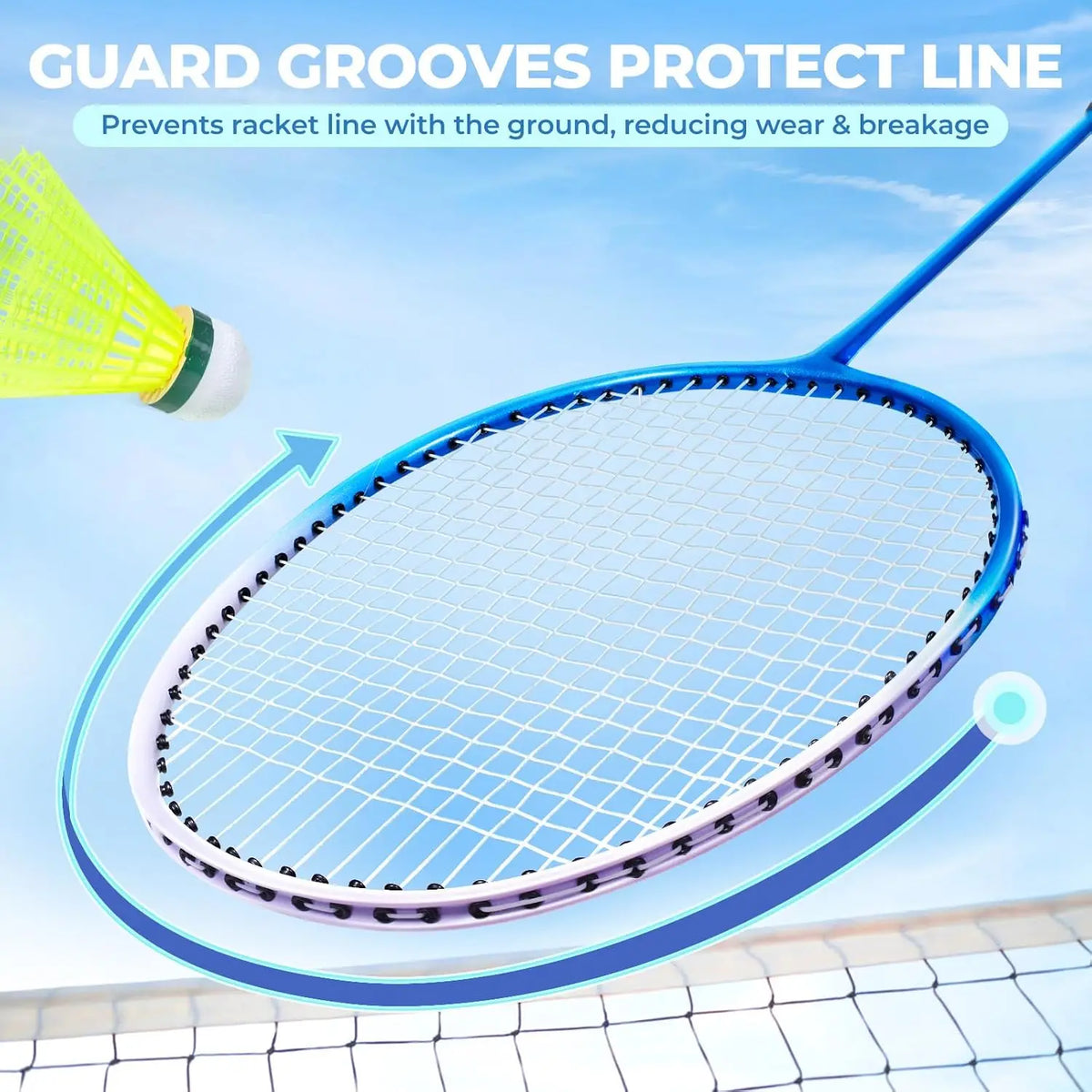 2/4 Pack Badminton Racket Set with 6/12 Shuttlecocks Portable Carry Bag Lightweight Outdoor Sports Kit for Backyard Park Beach Games Adult Family Beginner Campus PE Training