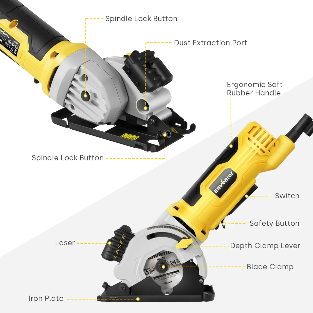 Enventor Electric Circular Saw For Wood Cutting