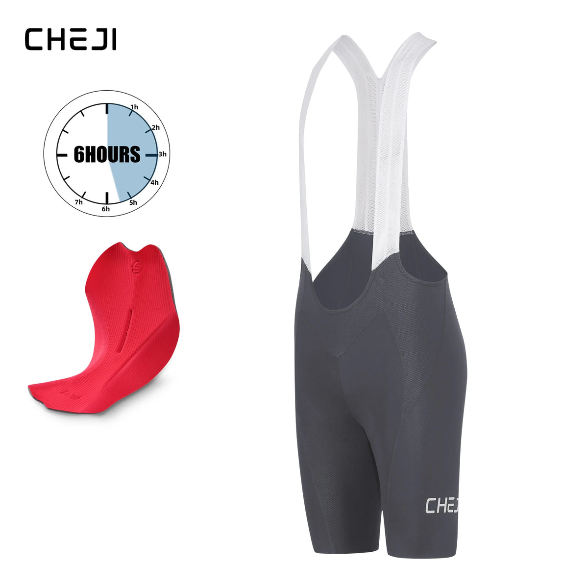 CHEJI Mens Performance Cycling Bib Shorts