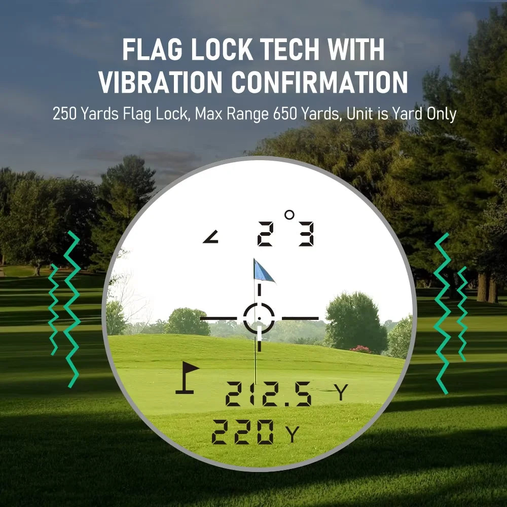 NOHAWK Golf Rangefinder with Slope, 1000M, 6X Magnification with Flag Lock and Vibration for Golfers/Hunters