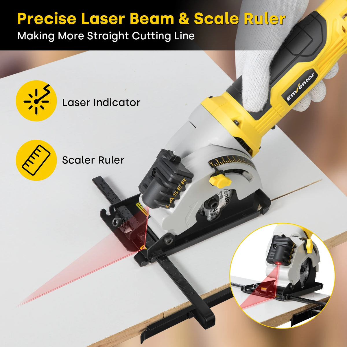 Enventor Electric Circular Saw For Wood Cutting
