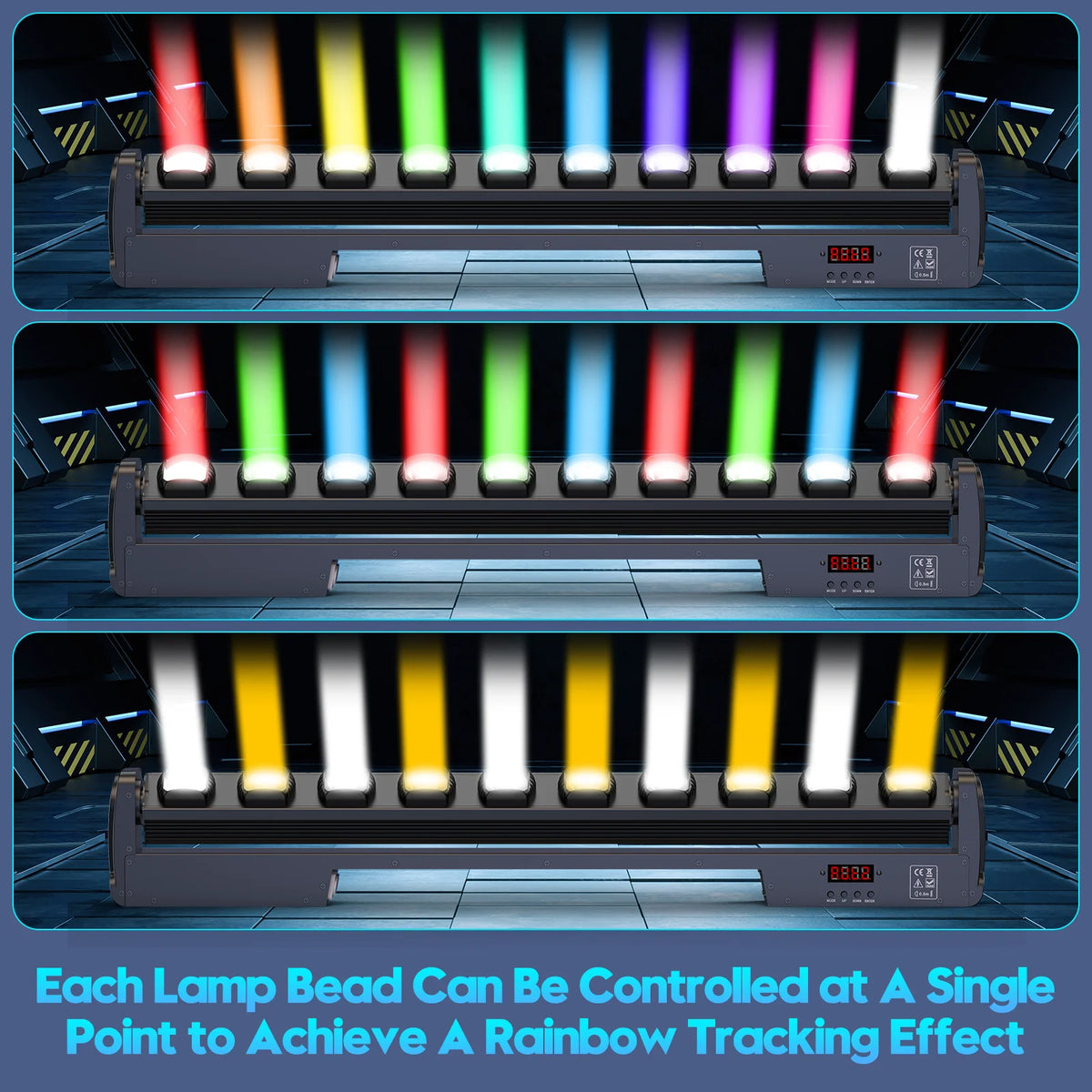 Fieryzeal 2PCS 250W Swing Dot Beam Wall Washer Light DMX512 25x10W RGBW 4IN1 LED Stage Light Wall Wash Bar for DJ Disco Club