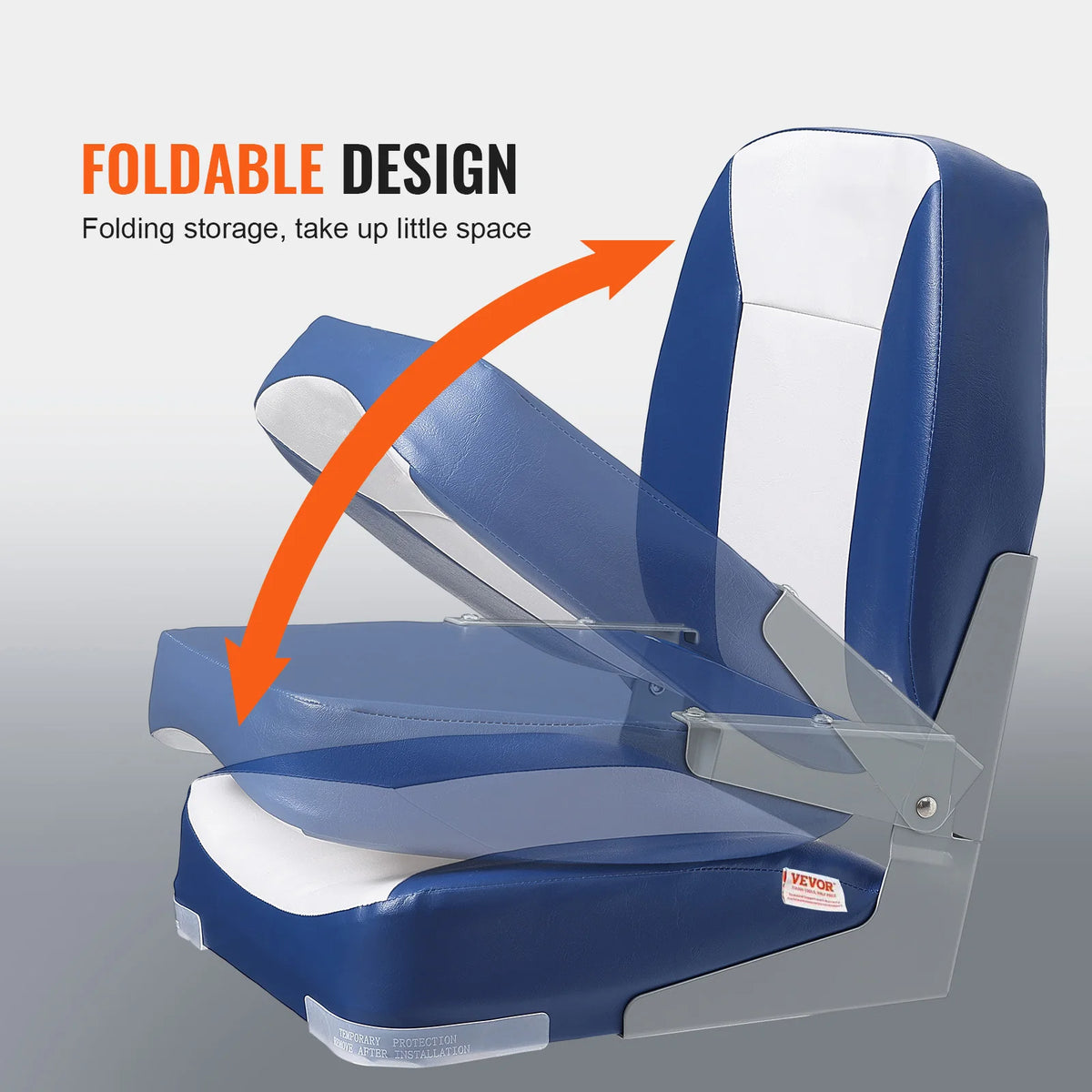 SucceBuy Folding Boat Seat With Thick Comfort Cushion