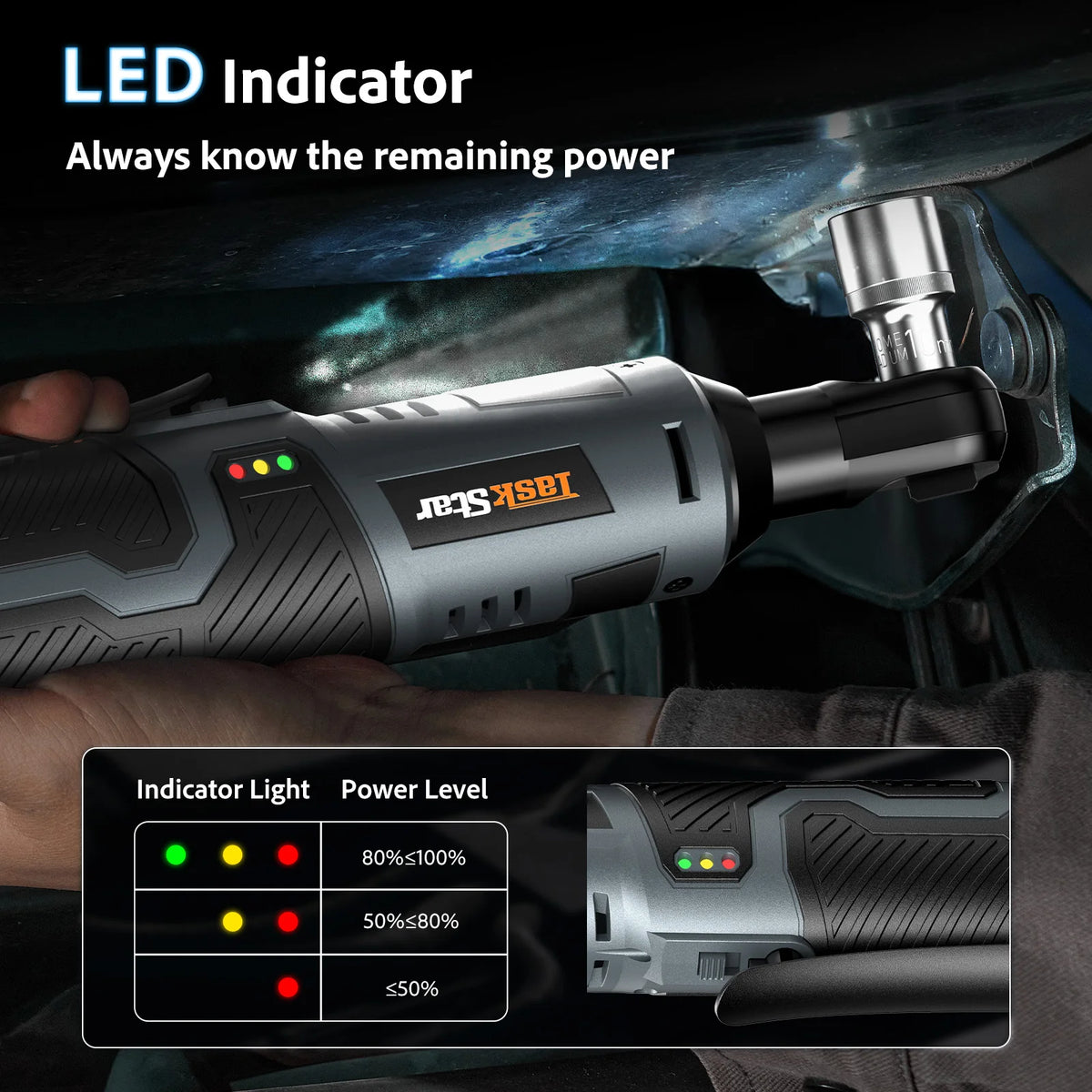 TaskStar Cordless Electric Ratchet Wrench Set