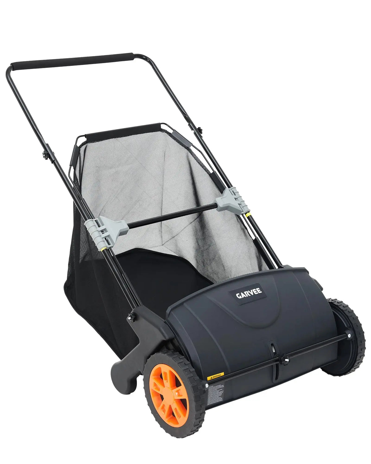 Manual Lawn Sweeper 21-Inch Push Leaf Sweeper With 4 Brushes, 3.5 Cu. Ft. Hopper, Height Adjustable For Yard, Patio, Driveway