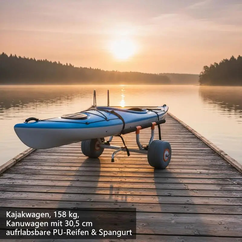 Portable Aluminum Kayak Canoe Cart With Inflatable Tires