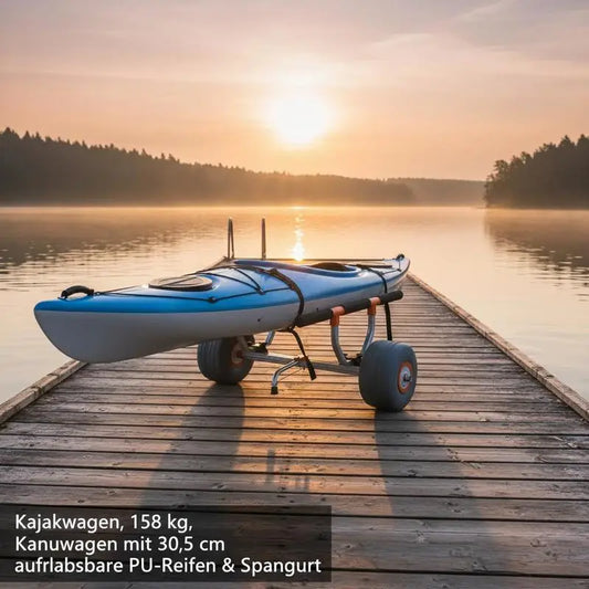 Portable Aluminum Kayak Canoe Cart With Inflatable Tires