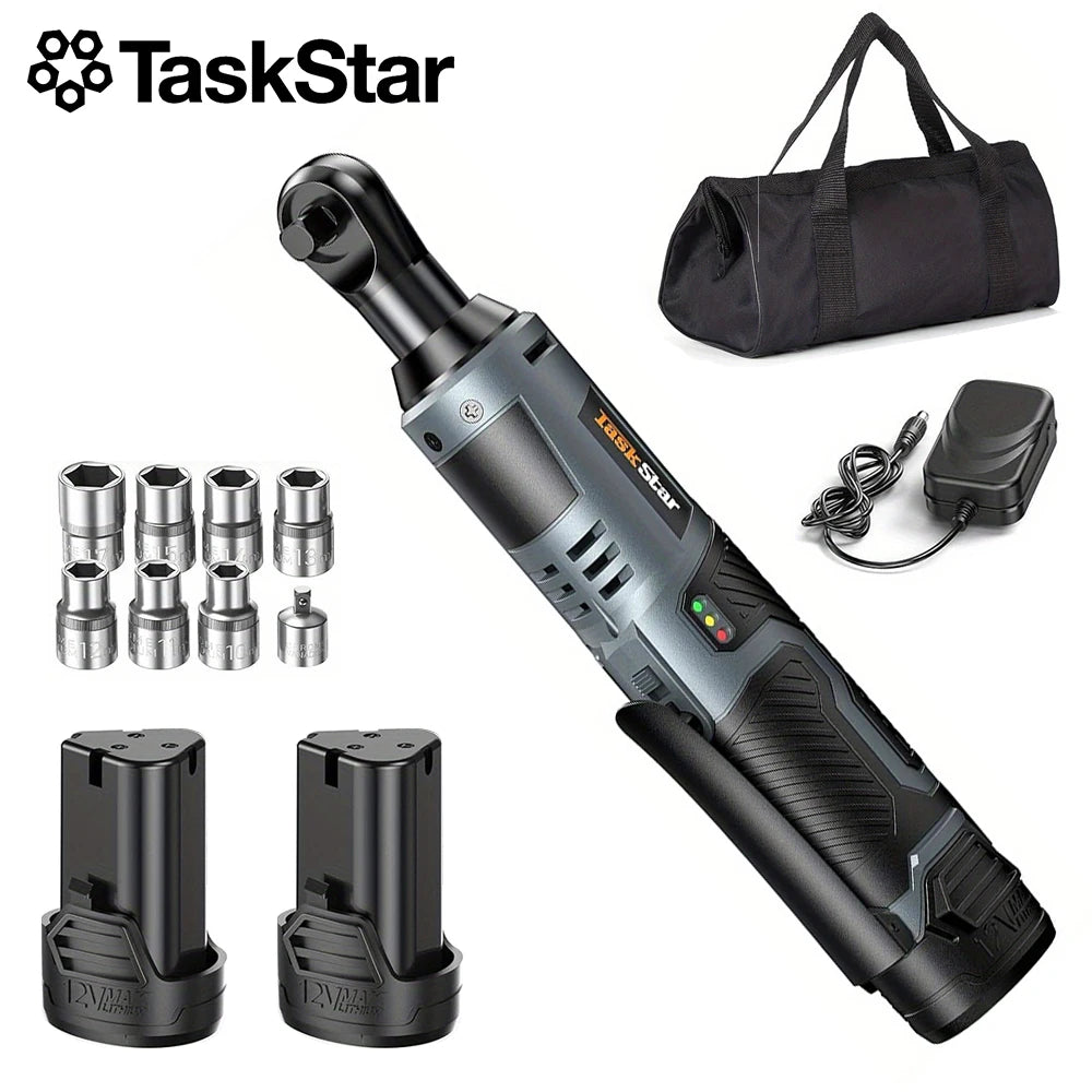 TaskStar Cordless Electric Ratchet Wrench Set