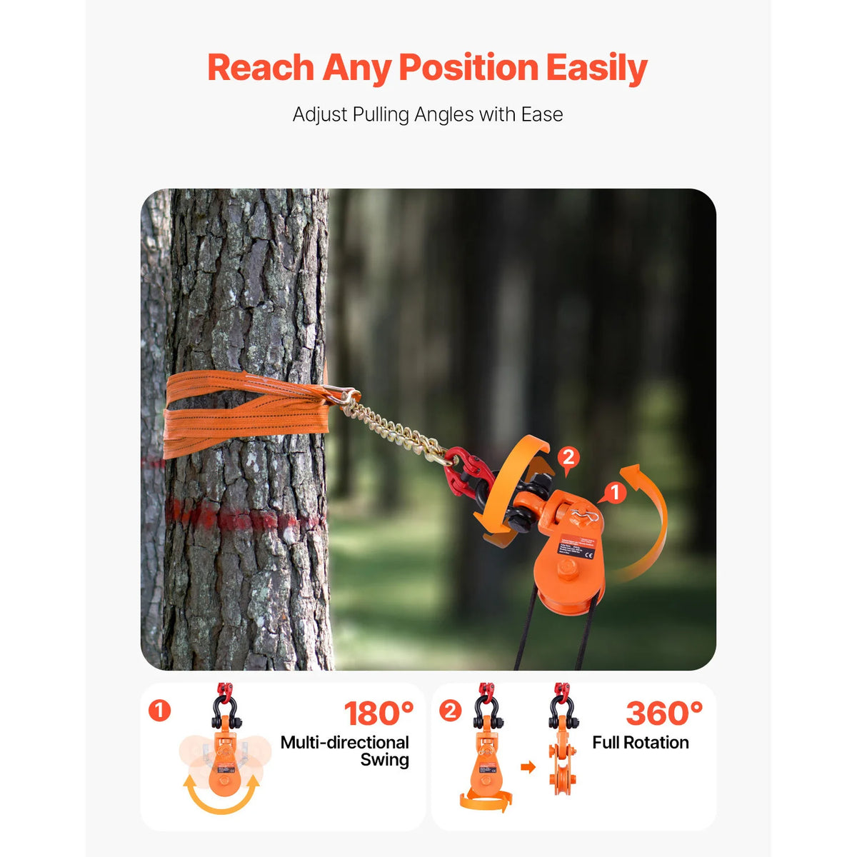 SucceBuy G80 Chain Snatch Block Pulley Towing Recovery Kit