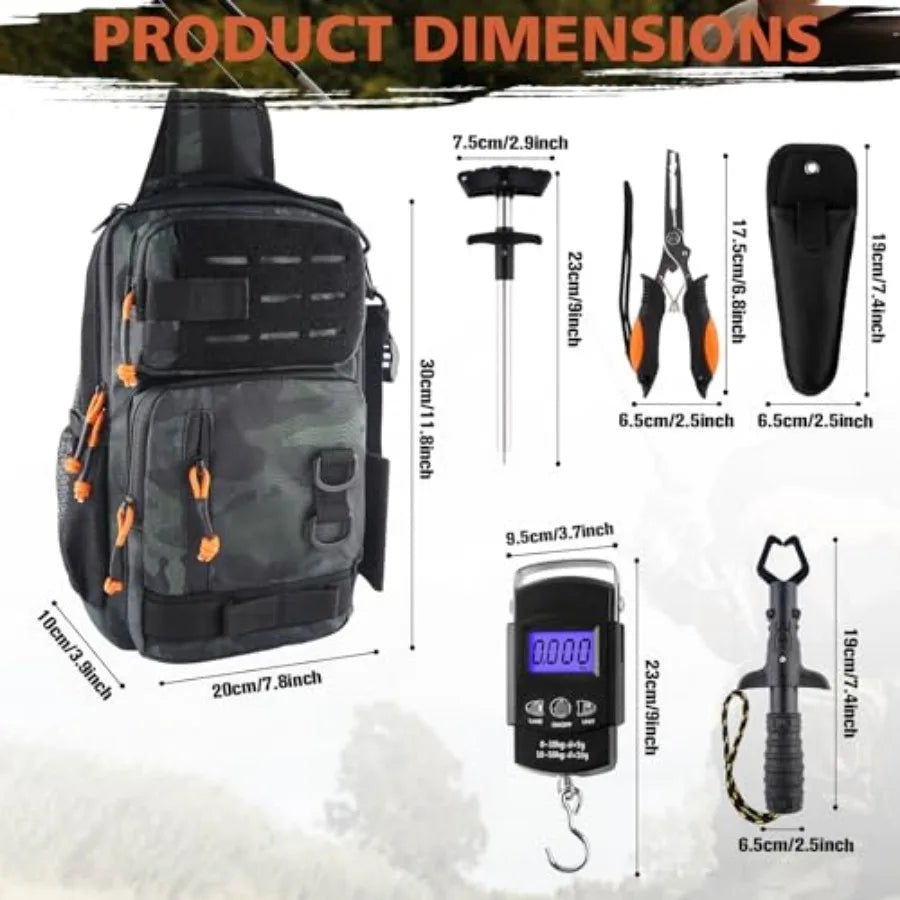 Fishing Backpack With Tackle Boxes And Rod Holder