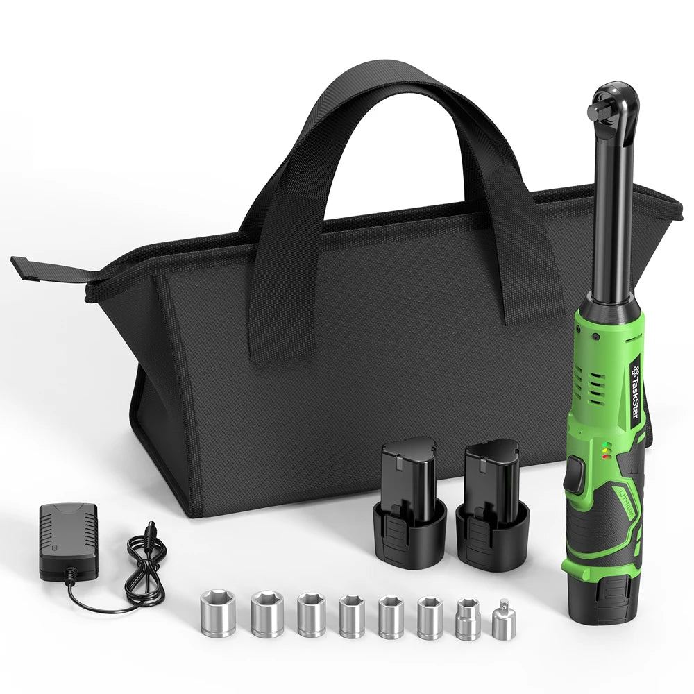 Taskstar 12V Cordless Electric Ratchet Wrench Set