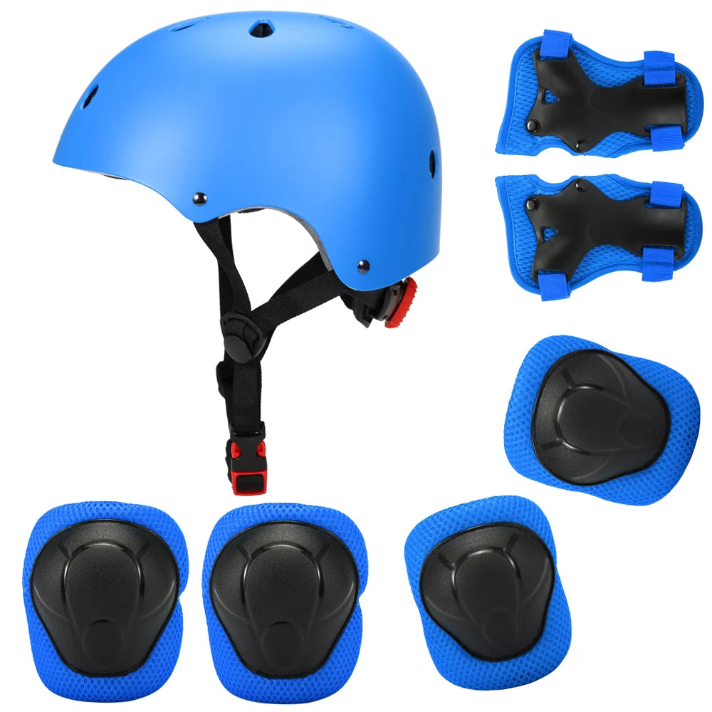 Kids Helmet Knee Elbow And Wrist Protective Gear