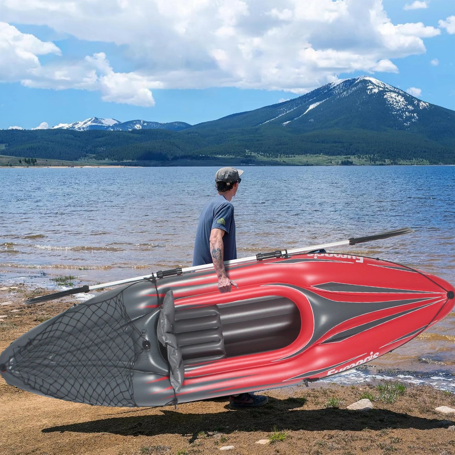 HHSJZWCY Inflatable Fishing Kayak With Paddles Bag