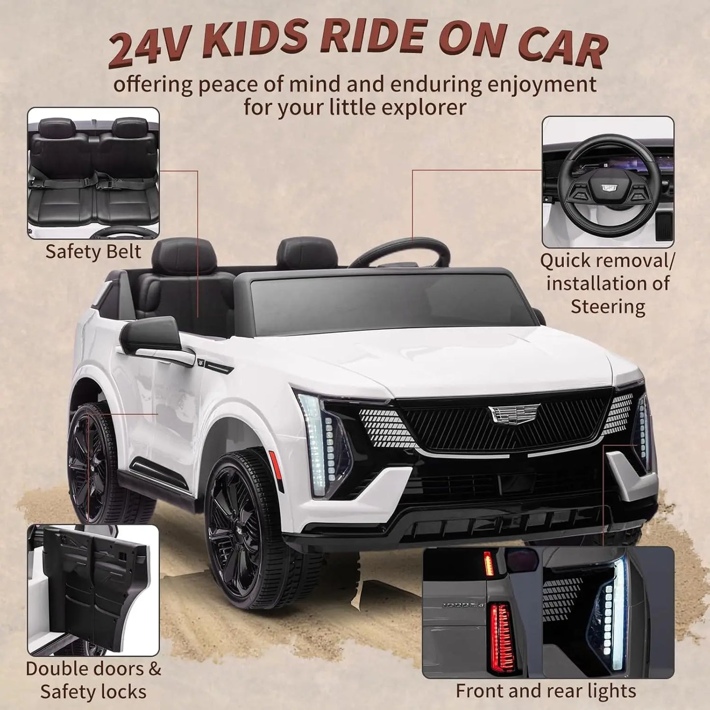 24V Electric Ride On Car With Led Lights