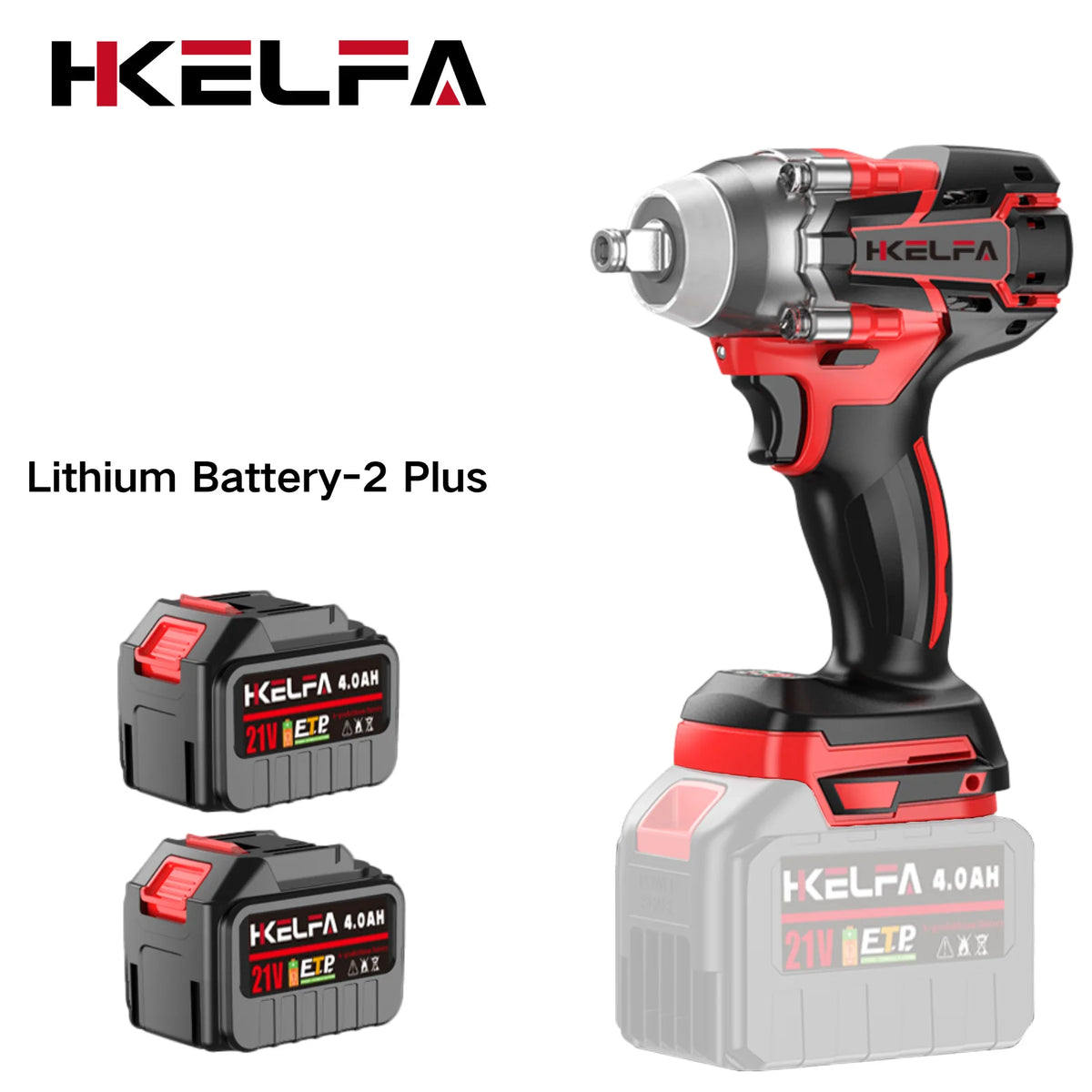 HKELFA Brushless Cordless Impact Wrench Tool