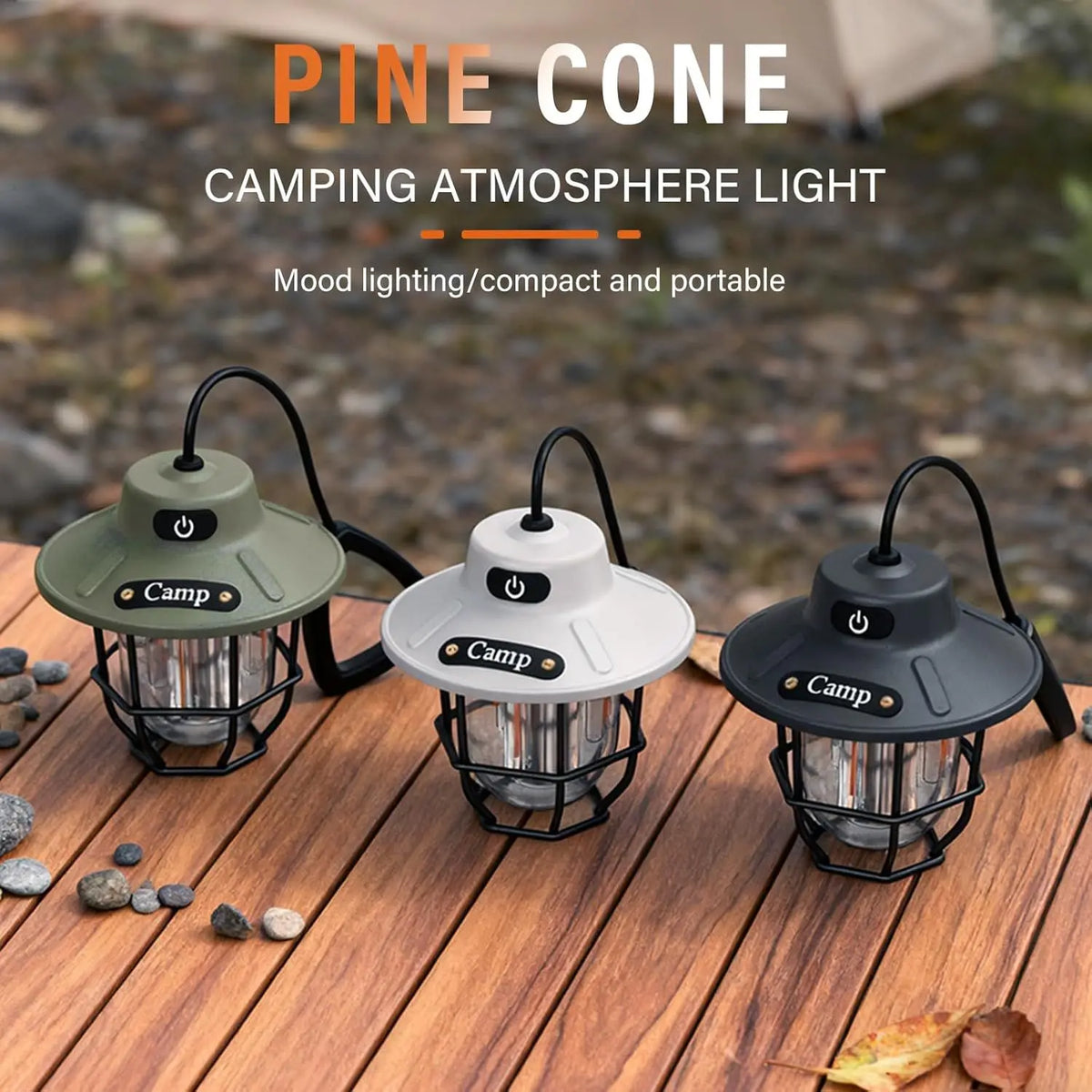 2026 New 1200 Lumens Camping Lantern, Rechargeable LED Tent Light with 4 Light Modes, USB Portable Outdoor Flashlight for