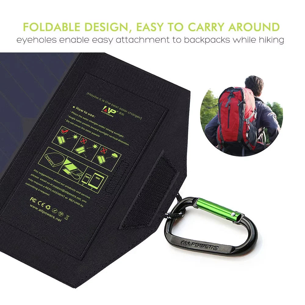Allpowers 21W Foldable Solar Panel Portable Charger