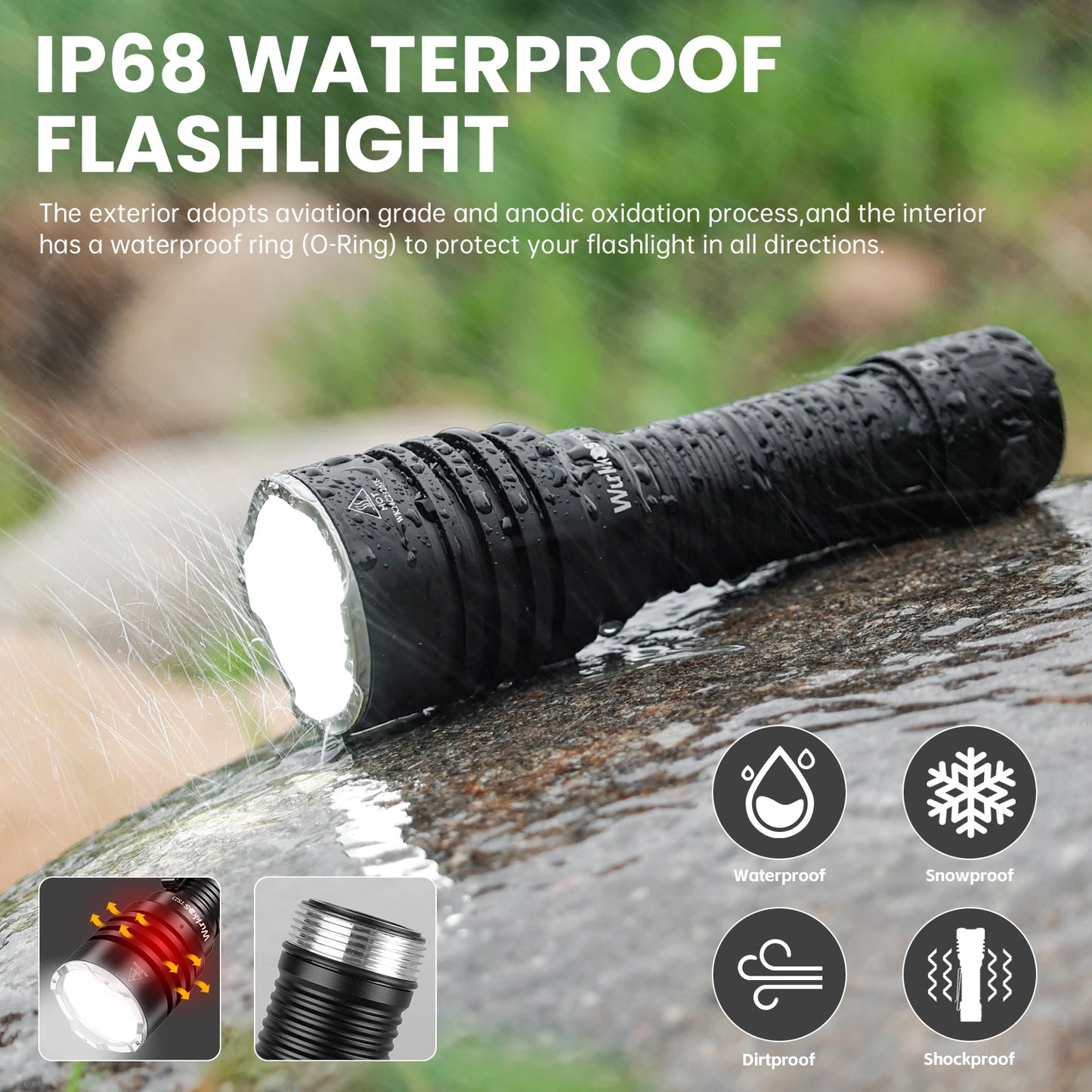 Wurkkos TS23 5000LM IPX8 Rated EDC Flashlight