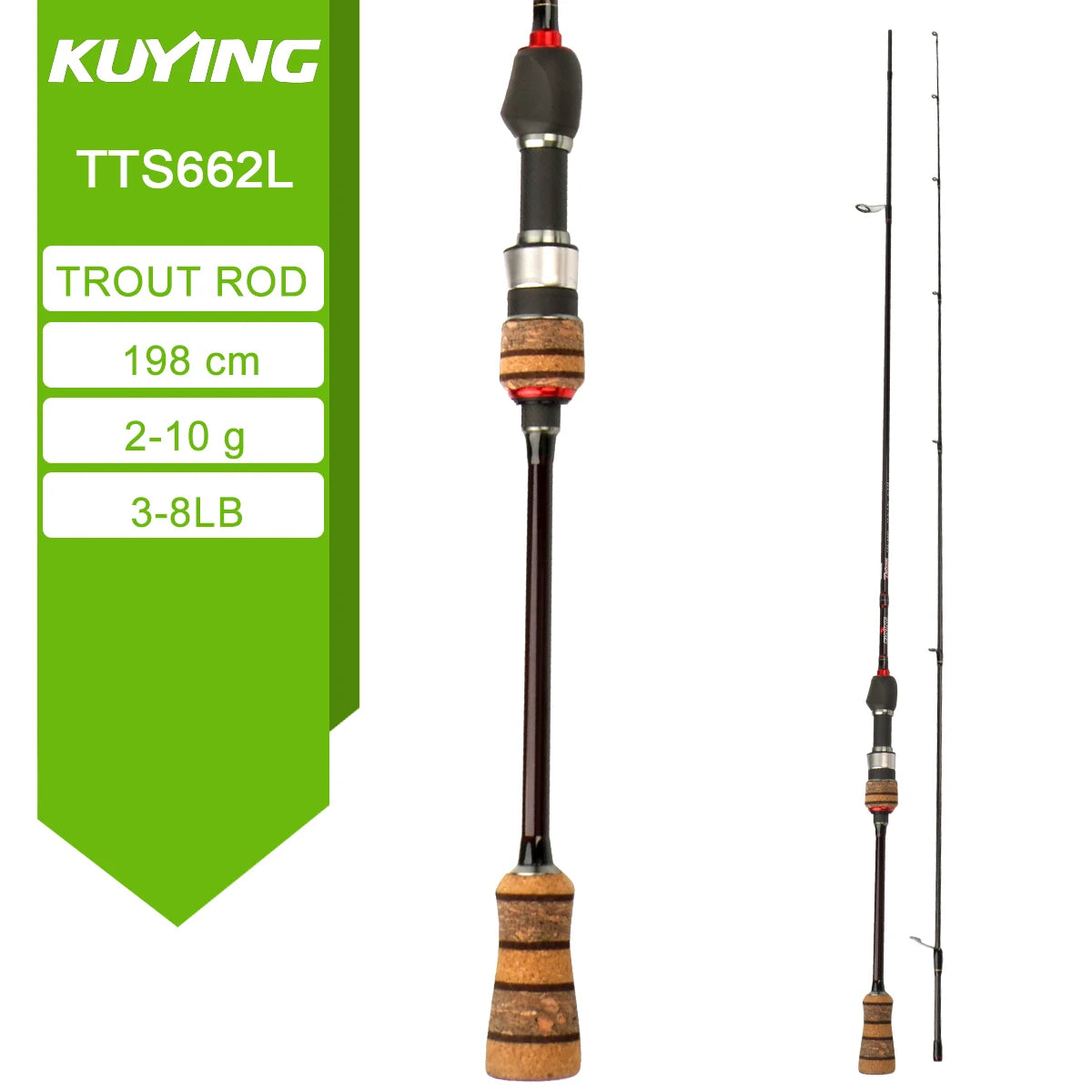Kuying Teton Carbon Fishing Rod for Spinning and Casting
