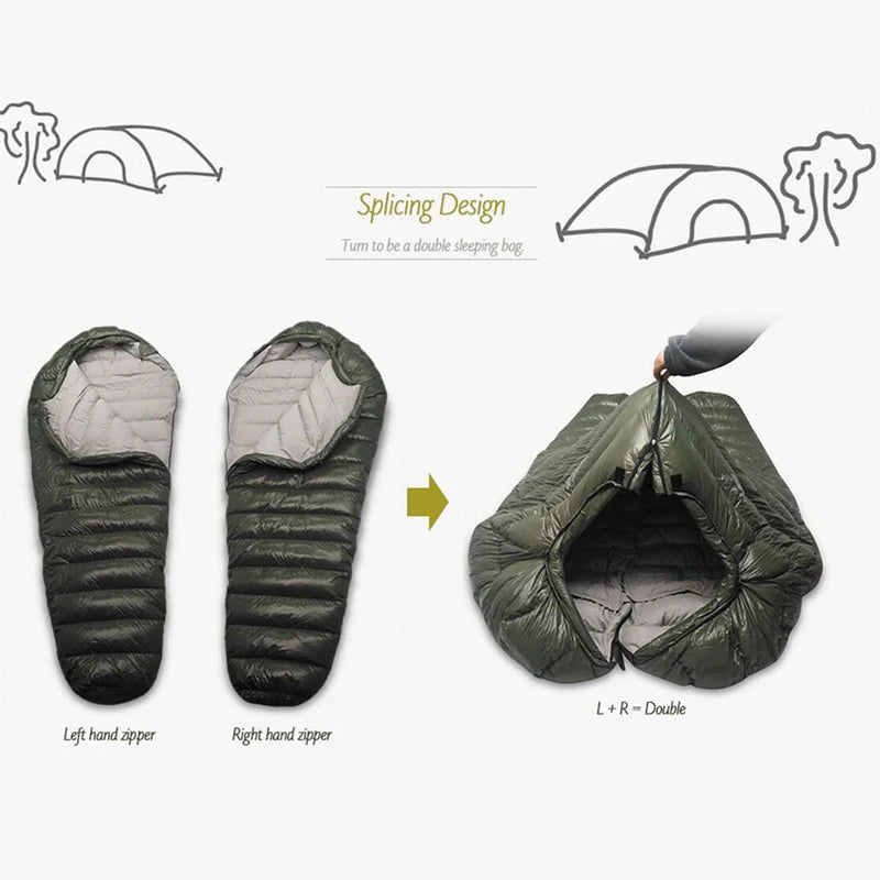 Kamperbox Winter Duck Down Sleeping Bag For Camping