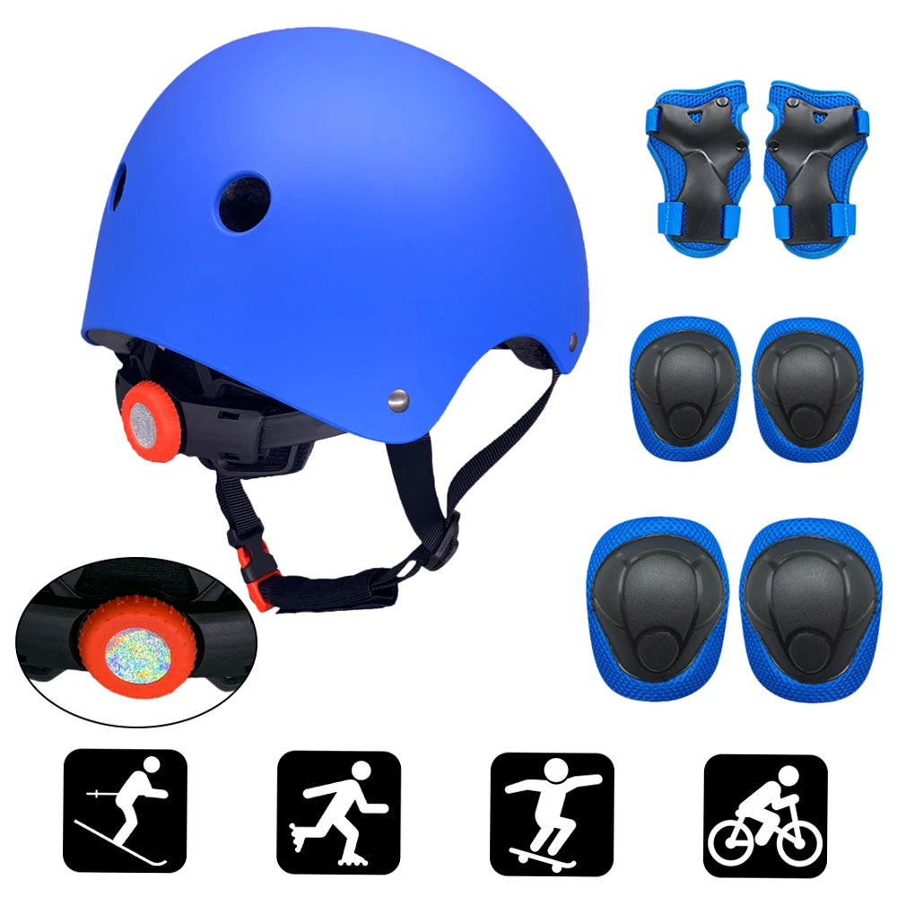 Kids Helmet Knee Elbow And Wrist Protective Gear