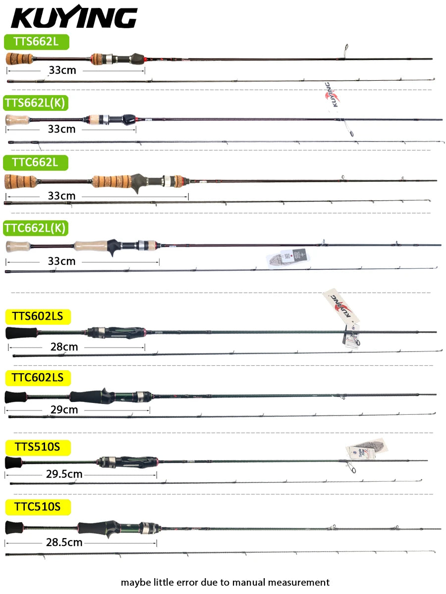 Kuying Teton Carbon Fishing Rod for Spinning and Casting