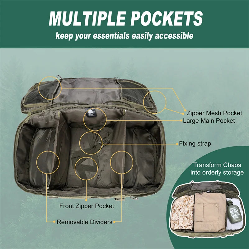 LQARMY Tactical Outdoor Travel Backpack