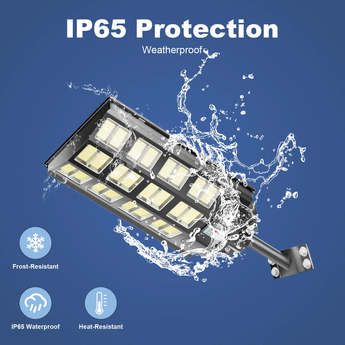 5000W 768‑LED Solar LED Street Light, IP65 Waterproof Outdoor Security Flood Light, Motion Sensor & Remote Control, Dusk‑to‑Dawn Auto On/Off, Easy Installation for Garden, Patio, Garage, Driveway, Commercial Parking Lot
