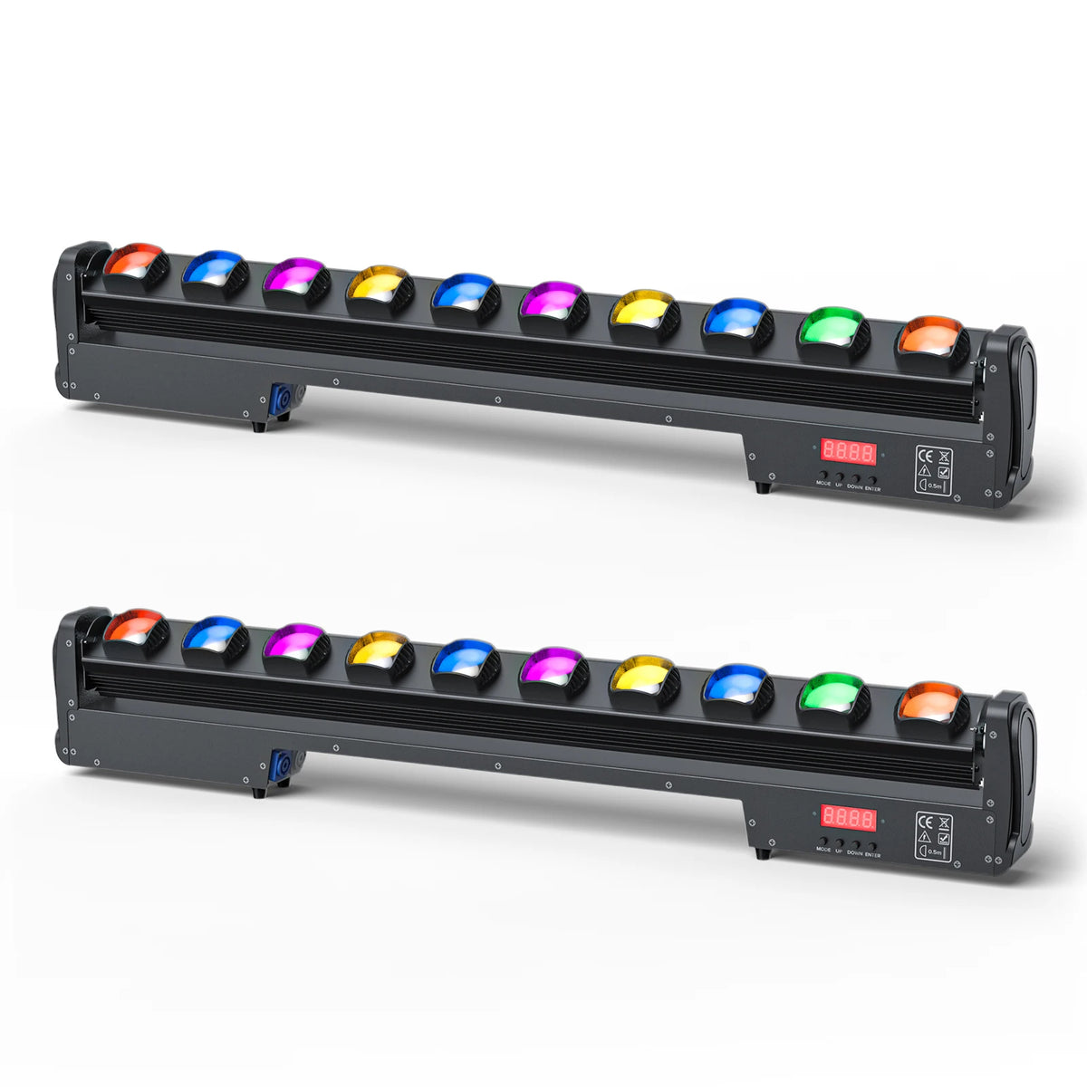 Fieryzeal 2PCS 250W Swing Dot Beam Wall Washer Light DMX512 25x10W RGBW 4IN1 LED Stage Light Wall Wash Bar for DJ Disco Club