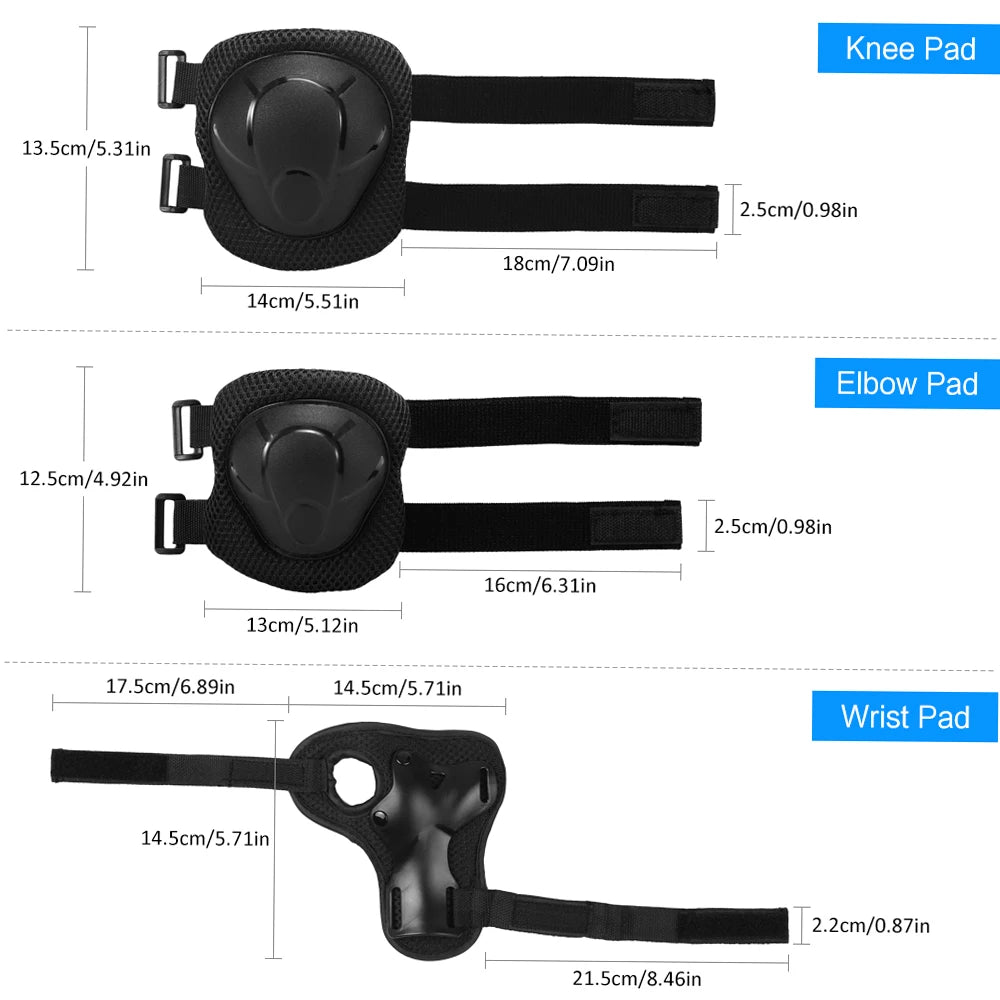 Kids Helmet Knee Elbow And Wrist Protective Gear
