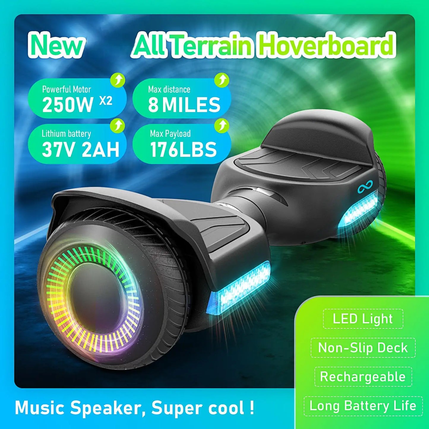 Gyroor Kids 6.5 Inch Bluetooth Self Balancing Hoverboard