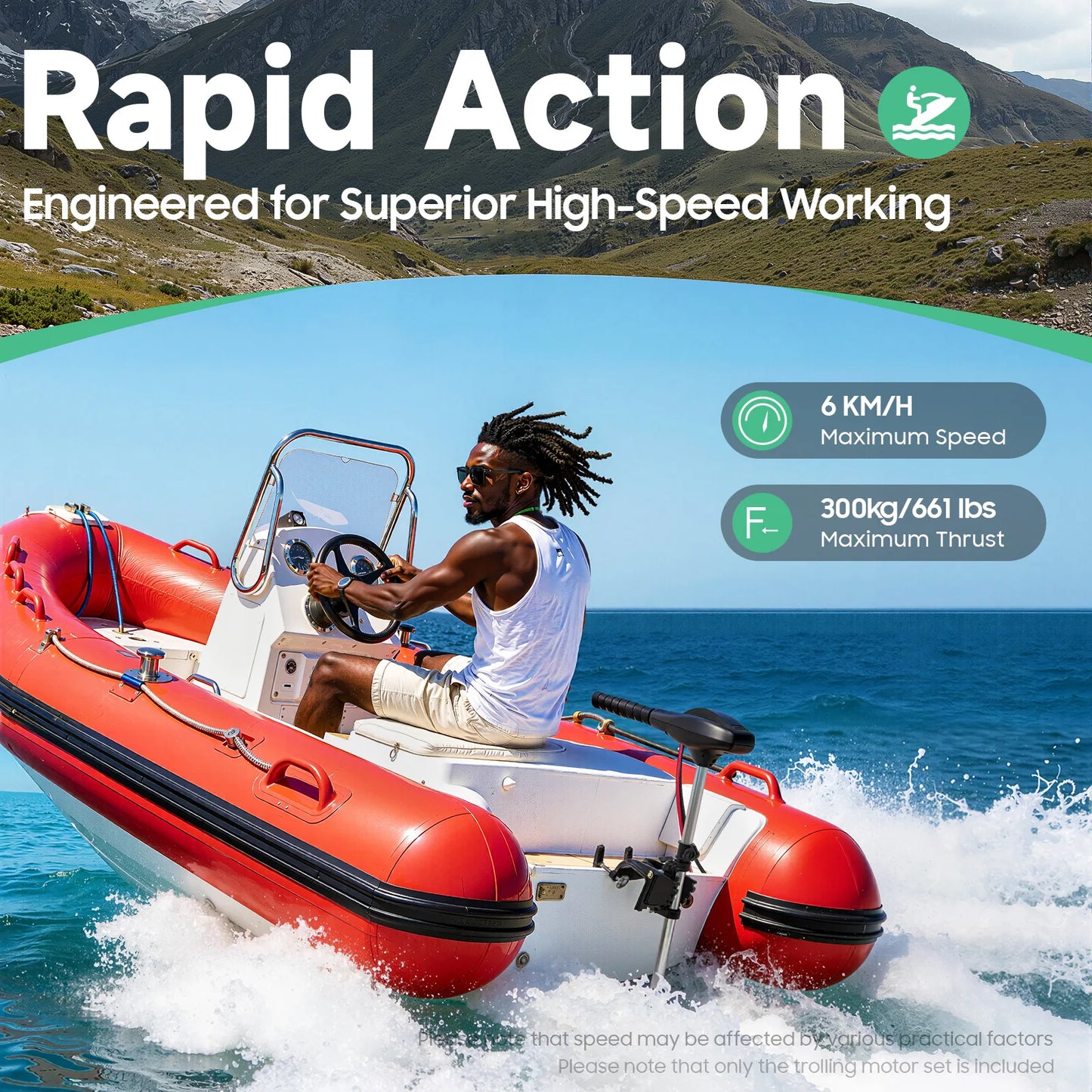 Electric Trolling Motor for Fishing and Inflatable Boats