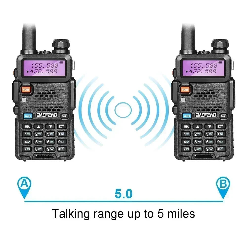 BAOFENG Dual Band Long Range Walkie Talkie